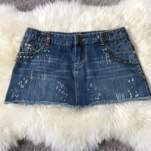 Denim mini skirt